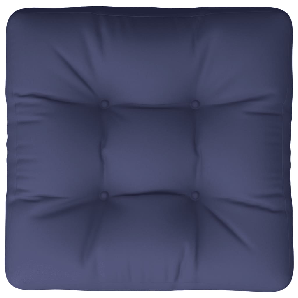 Pallet Cushion Navy Blue 60x60x12 cm Fabric