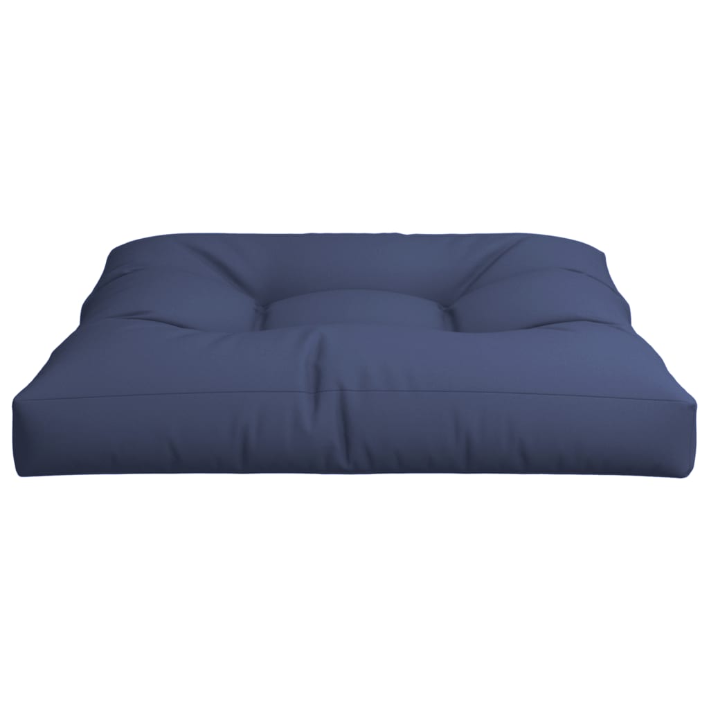 Pallet Cushion Navy Blue 80x80x12 cm Fabric