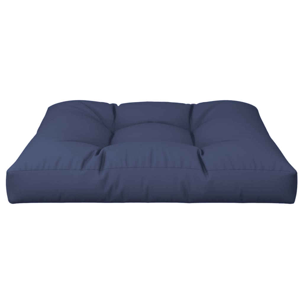 Pallet Cushion Navy Blue 80x80x12 cm Fabric