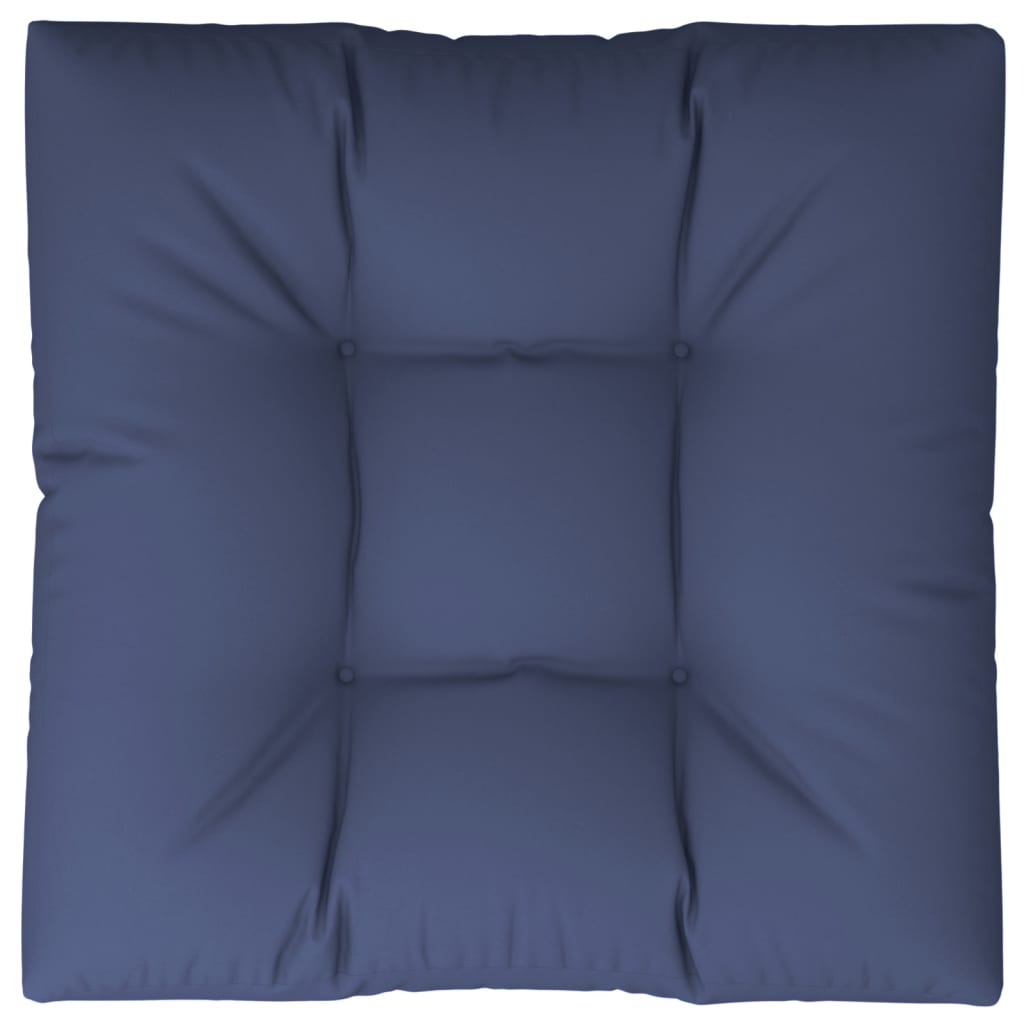 Pallet Cushion Navy Blue 80x80x12 cm Fabric