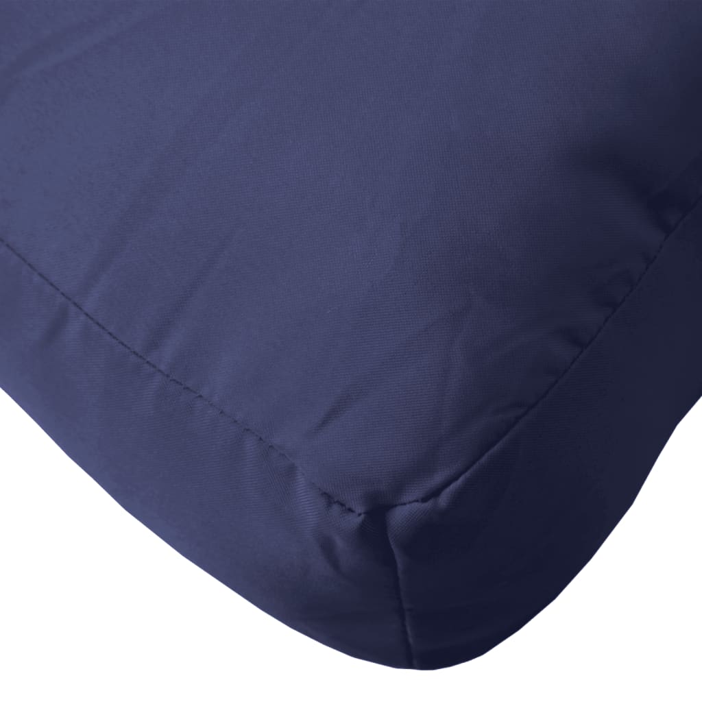 Pallet Cushion Navy Blue 80x80x12 cm Fabric