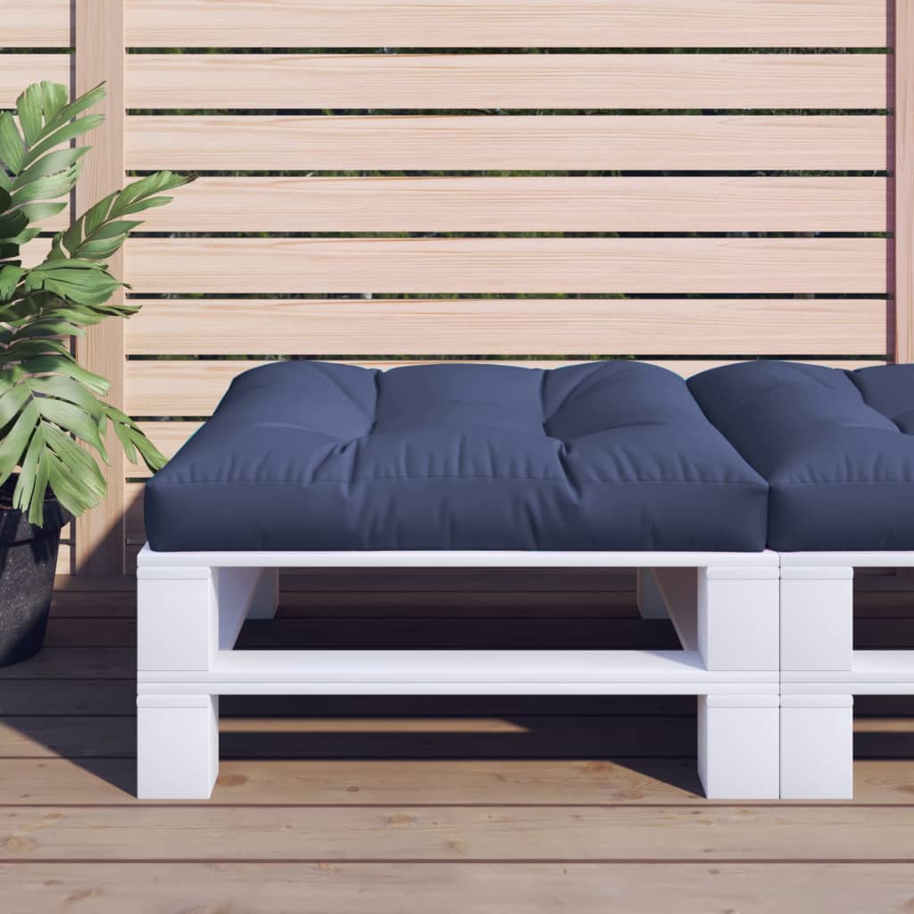 Pallet Cushion Navy Blue 80x80x12 cm Fabric