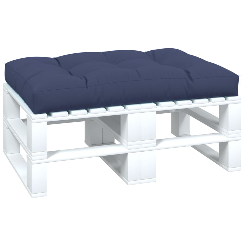 Pallet Cushion Navy Blue 120x80x12 cm Fabric