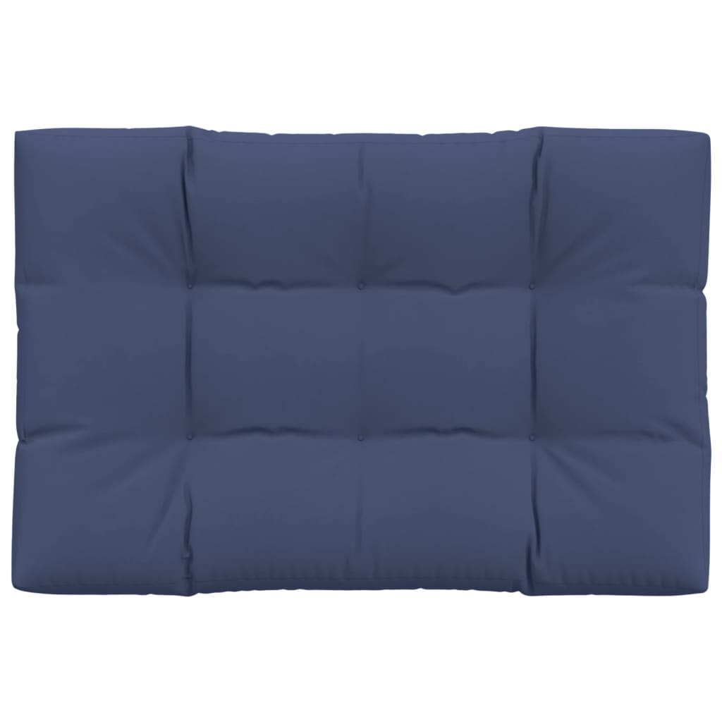 Pallet Cushion Navy Blue 120x80x12 cm Fabric