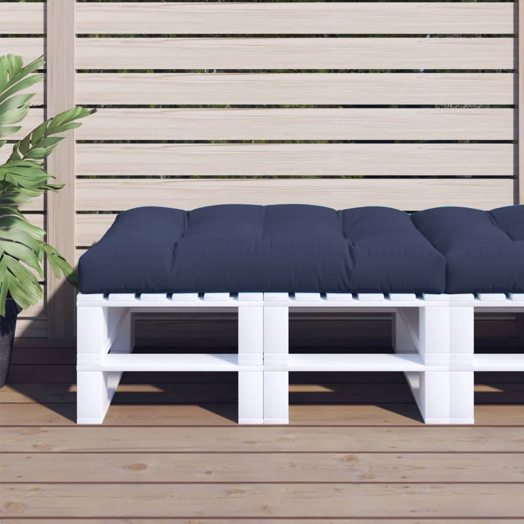 Pallet Cushion Navy Blue 120x80x12 cm Fabric