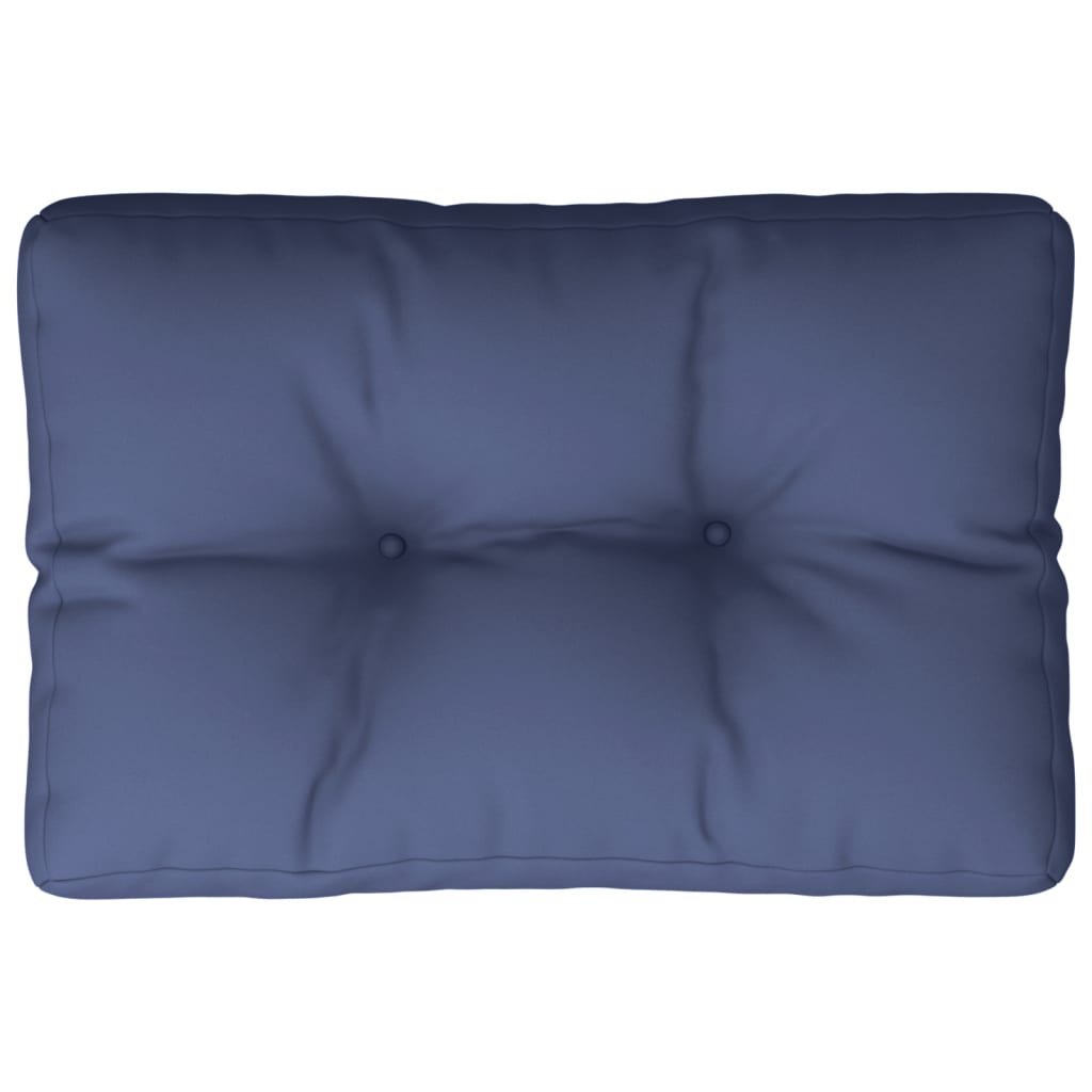 Coussin de palette bleu marine 50x40x12 cm Tissu