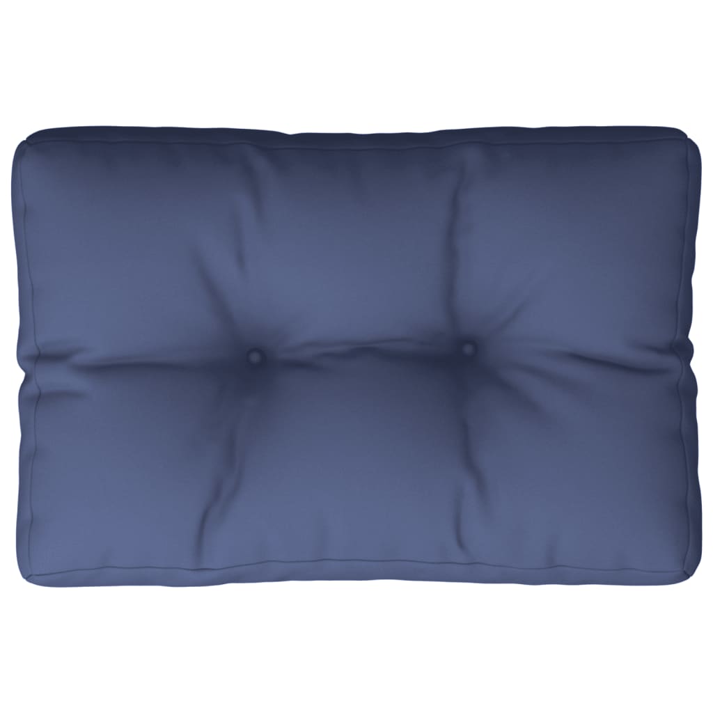 Coussin de palette bleu marine 60x40x12 cm Tissu