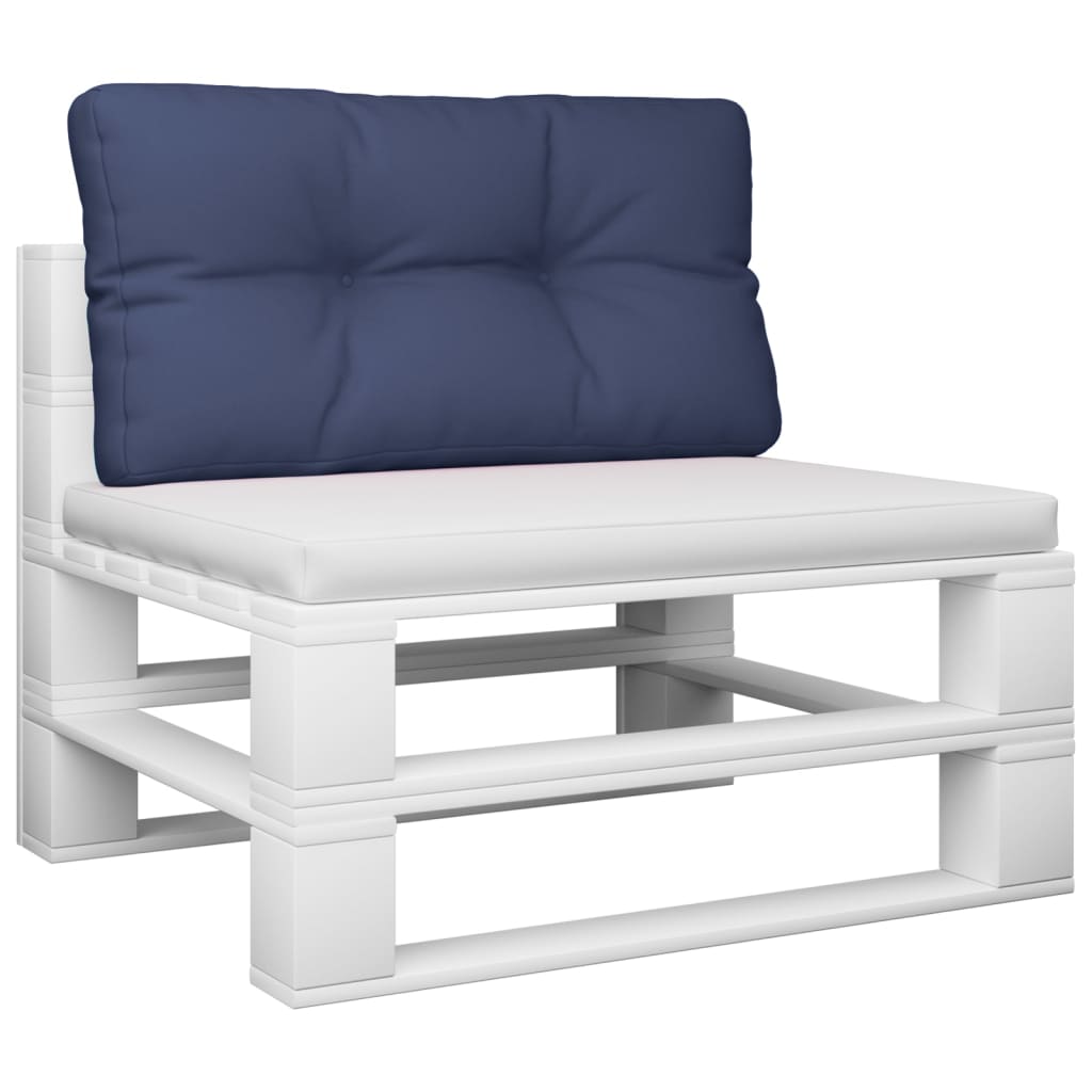 Pallet Cushion Navy Blue 120x40x12 cm Fabric