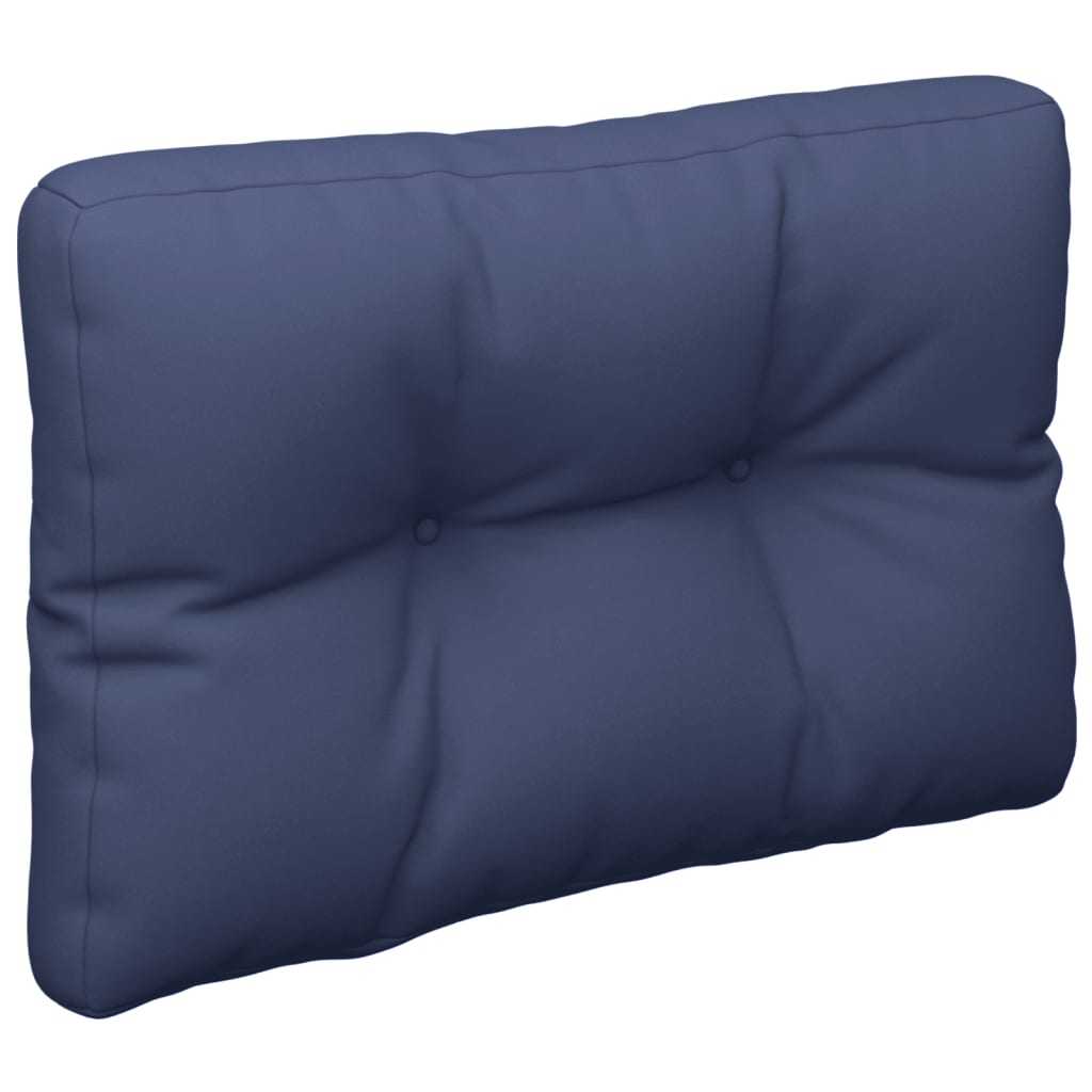 Pallet Cushion Set Navy Blue 60x40x12 cm Fabric