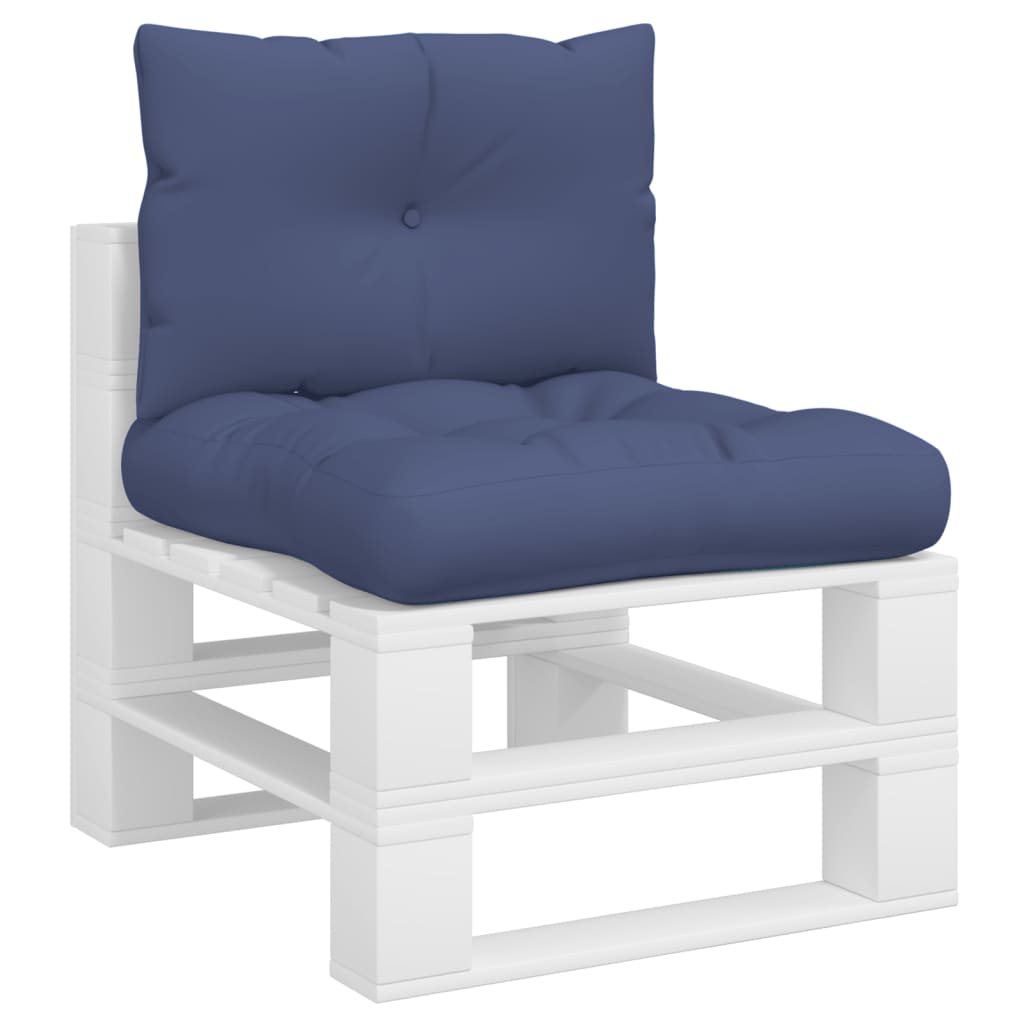 Pallet Cushion Set Navy Blue 60x38x13 cm Fabric