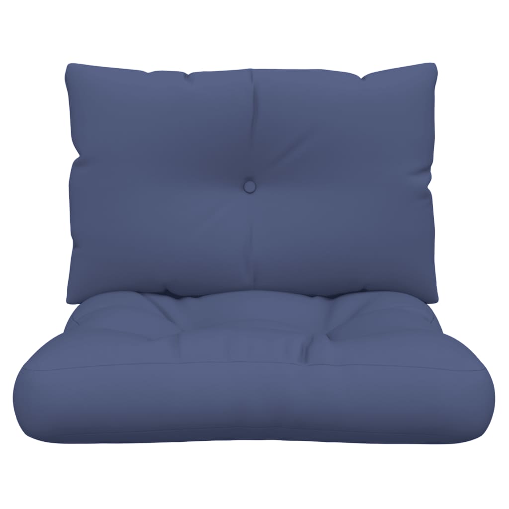Pallet Cushion Set Navy Blue 60x38x13 cm Fabric