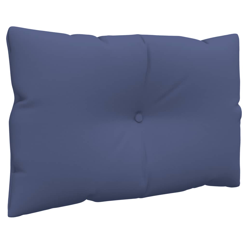 Pallet Cushion Set Navy Blue 60x38x13 cm Fabric