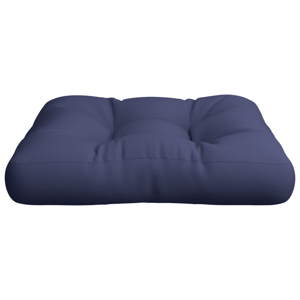 Coussin de palette bleu marine 60x61,5x10 cm Tissu