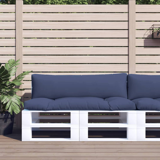 Coussins de palette 2 pcs Tissu Oxford bleu marine