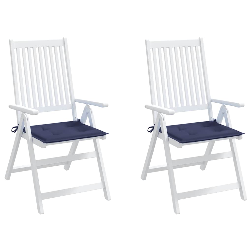 Pallet Cushions 2 pcs. Navy Blue 40x40x4 cm Oxford Fabric