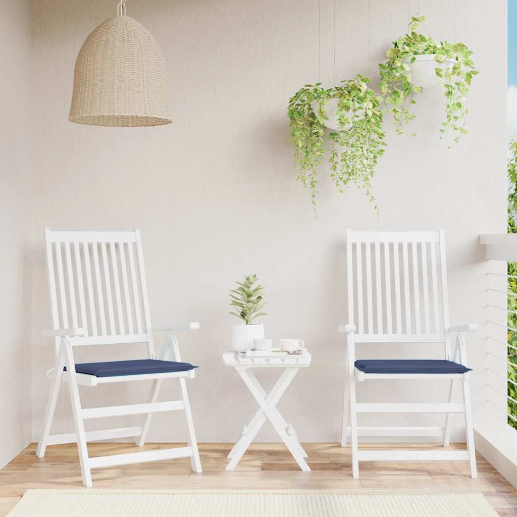 Pallet Cushions 2 pcs. Navy Blue 40x40x4 cm Oxford Fabric