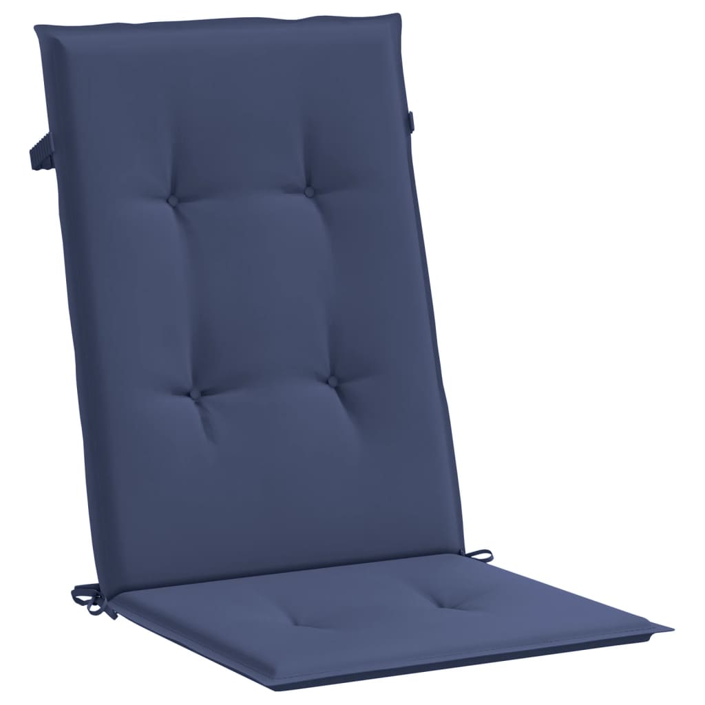 High-back Cushion Pads 2 pc. Navy Blue Fabric