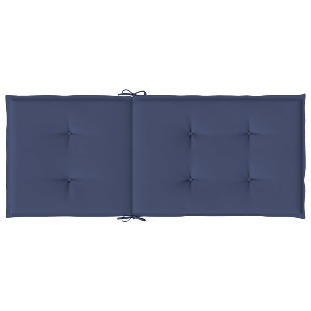 High-back Cushion Pads 2 pc. Navy Blue Fabric
