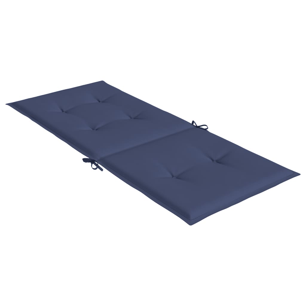 Coussins de dossier haut 6 pces. Tissu bleu marine