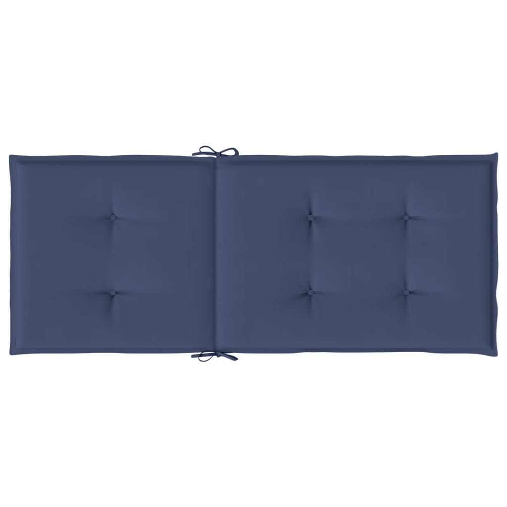 Coussins de dossier haut 6 pces. Tissu bleu marine