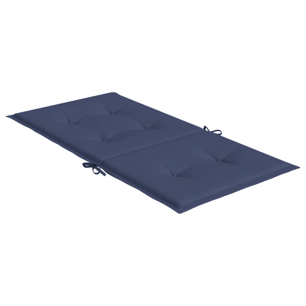 Low-back Cushions 2 pcs. Navy Blue Fabric