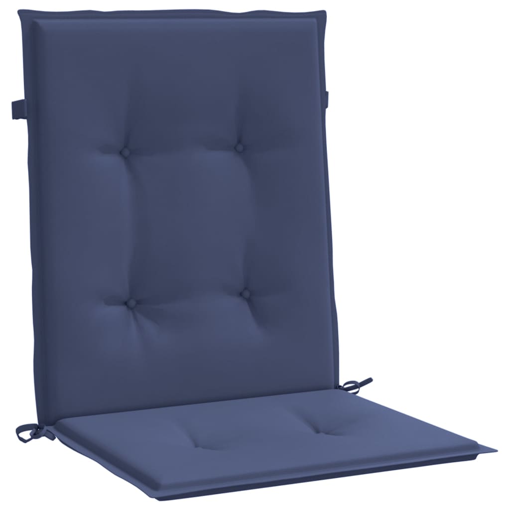 Coussins pour chaises basses 6 pcs. Tissu bleu marine