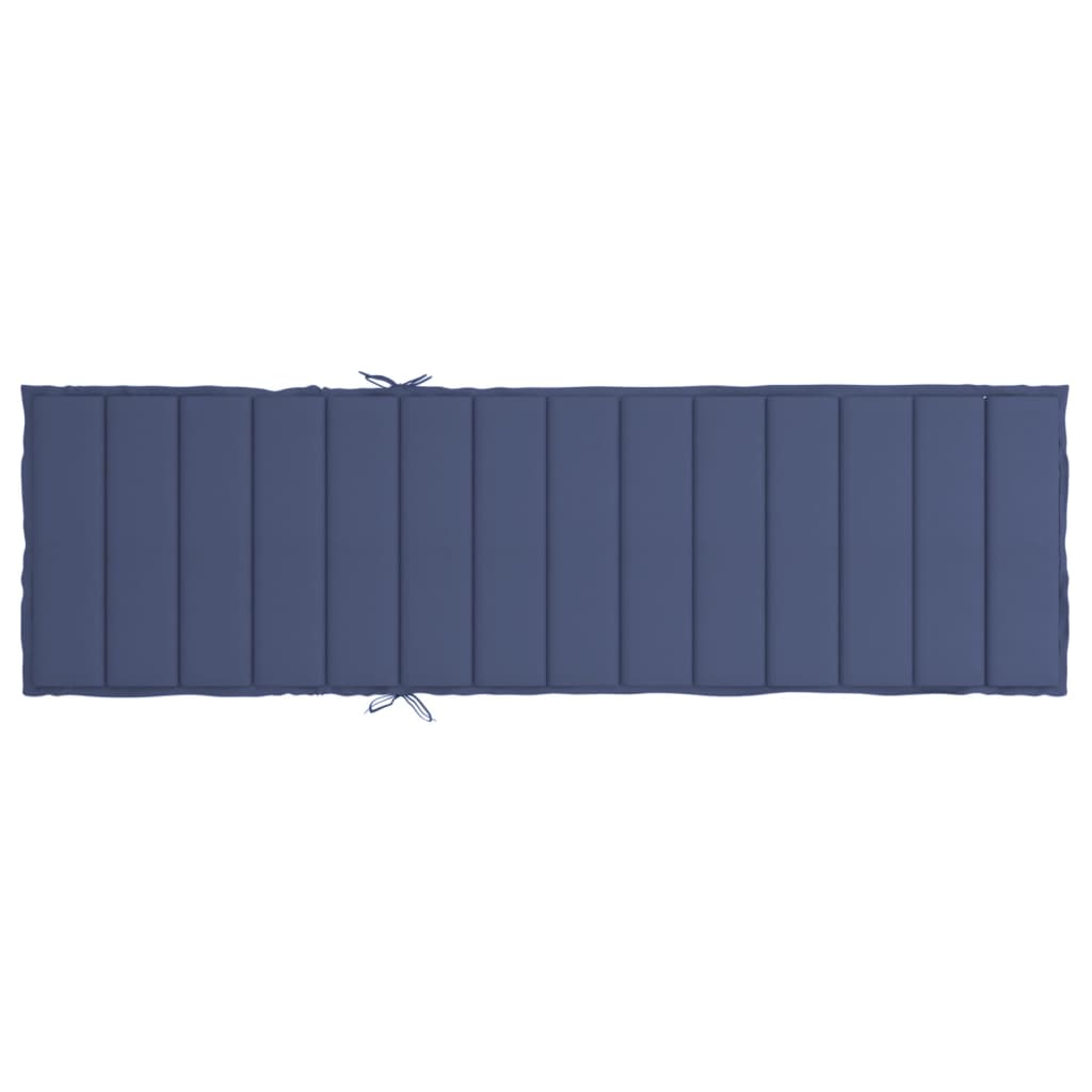 Coussin pour chaise longue bleu marine en tissu Oxford
