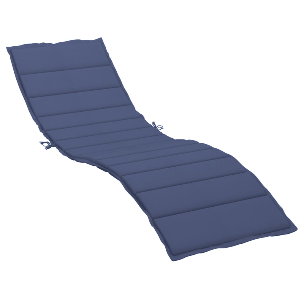 Coussin pour chaise longue bleu marine en tissu Oxford