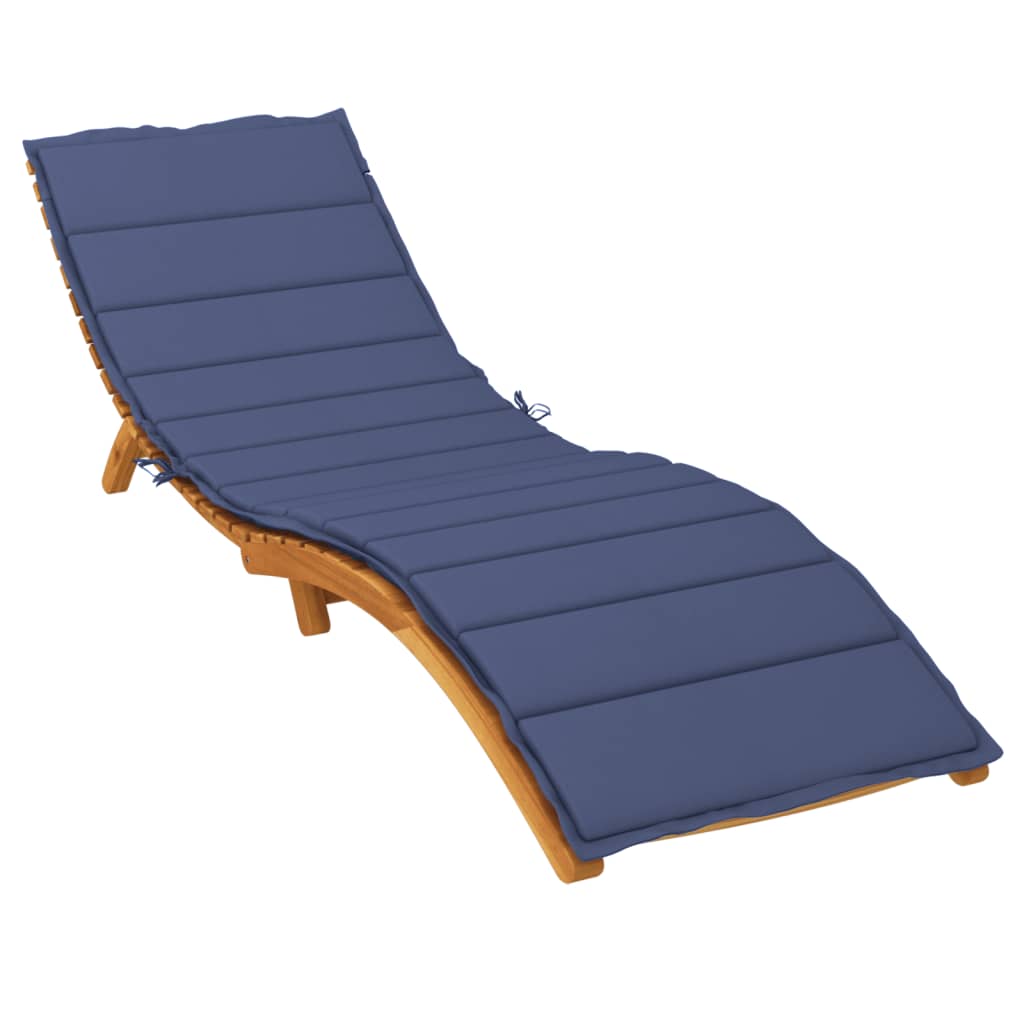 Coussin pour chaise longue bleu marine en tissu Oxford