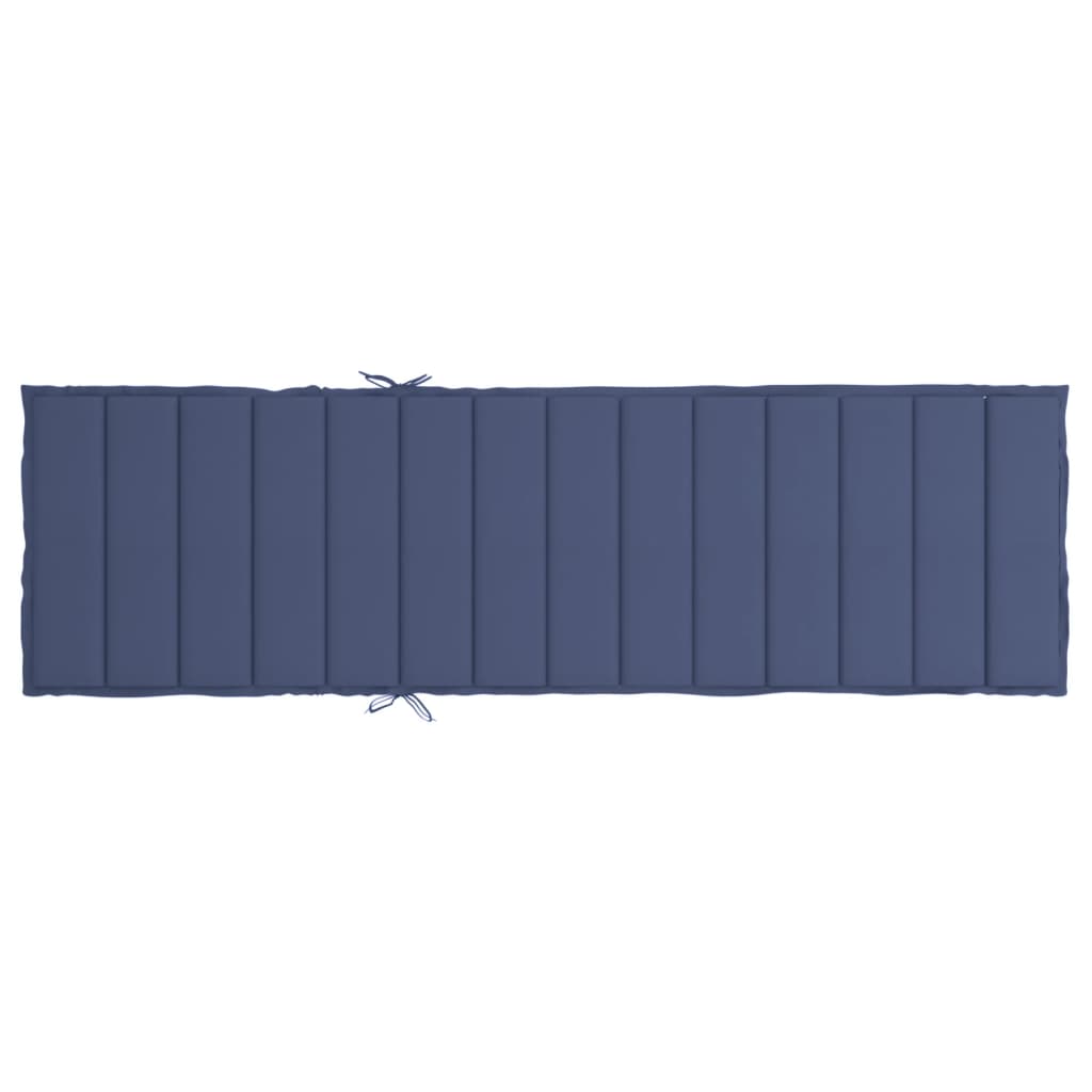 Coussin pour chaise longue bleu marine en tissu Oxford