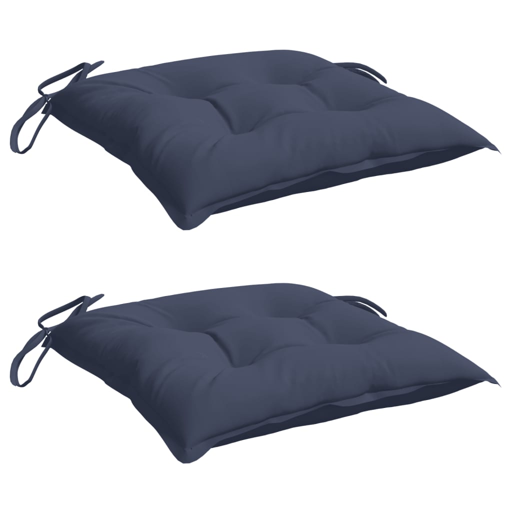 Chair Cushions 2 pcs. Navy Blue 50x50x7 cm Oxford Fabric
