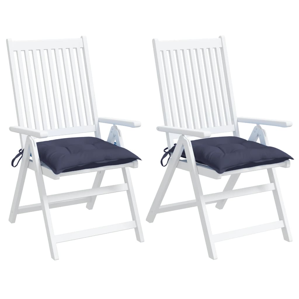 Chair Cushions 2 pcs. Navy Blue 50x50x7 cm Oxford Fabric