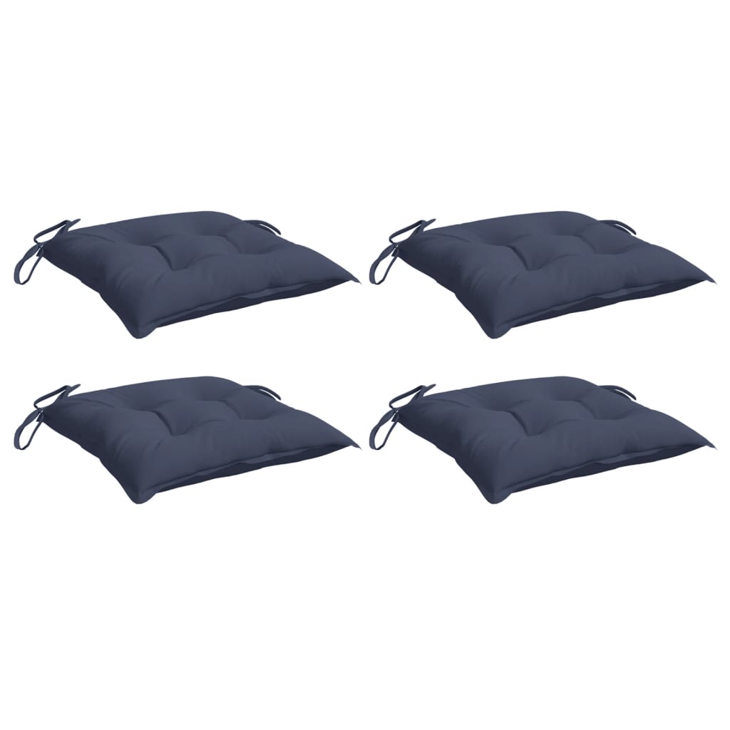 Seat Cushions 4 pcs. Navy Blue 50x50x7 cm Oxford Fabric