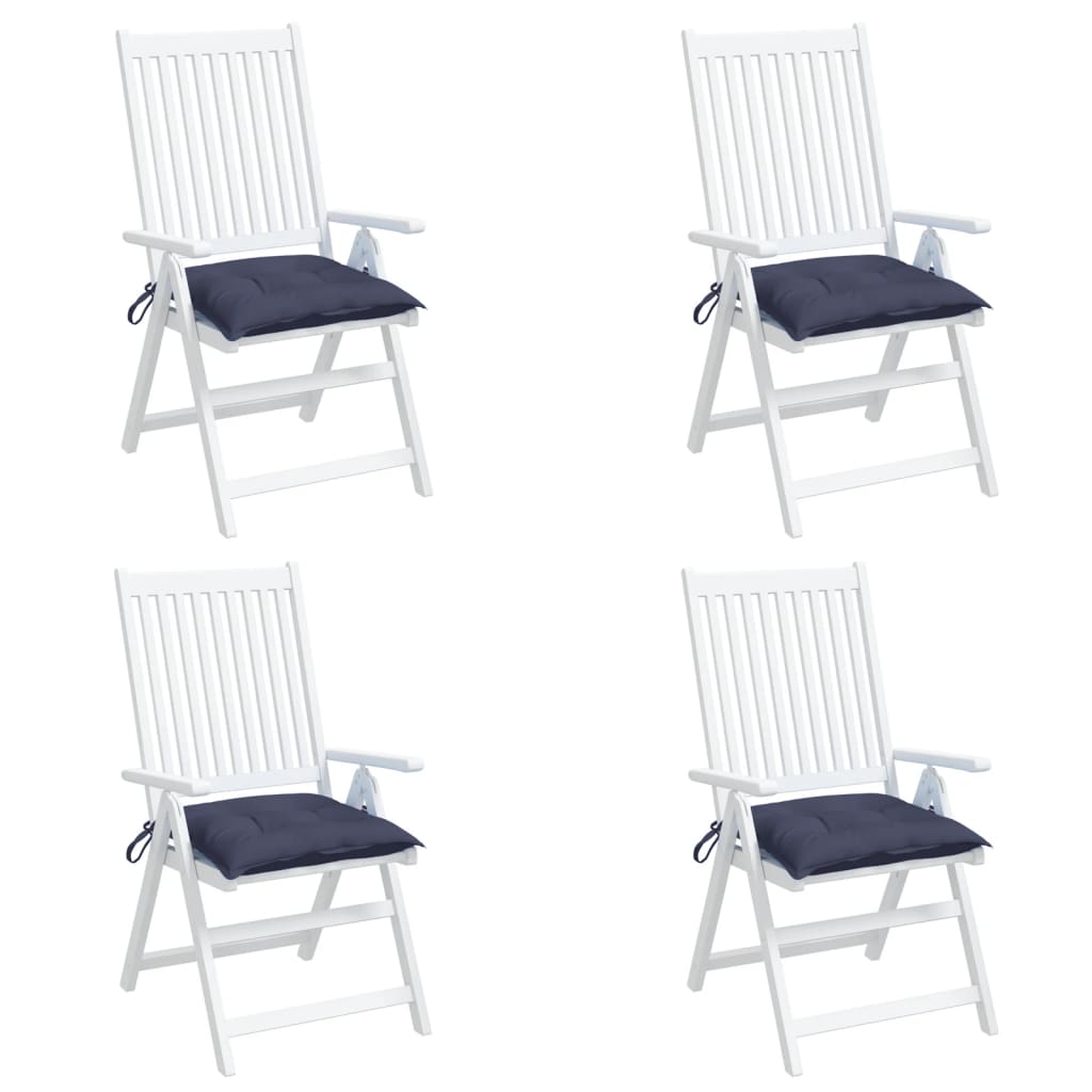 Seat Cushions 4 pcs. Navy Blue 50x50x7 cm Oxford Fabric