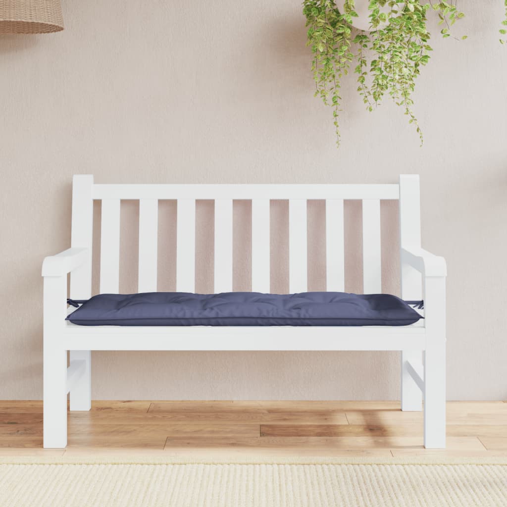 Garden Bench Cushion Navy Blue 120x50x7 cm Oxford Fabric