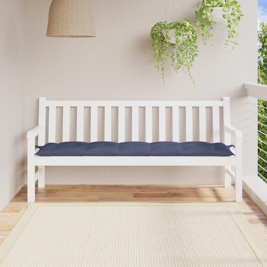 Coussin pour banc de jardin bleu marine 180x50x7 cm Tissu Oxford