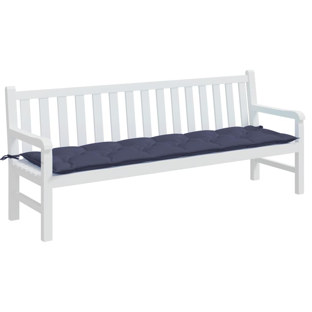 Garden Bench Cushion Navy Blue 200x50x7 cm Oxford Fabric