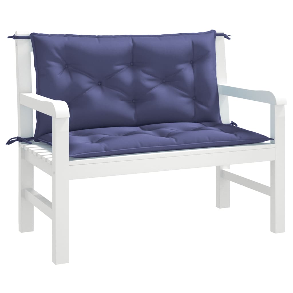 Garden Bench Cushions 2 pcs. Navy Blue 100x50x7 cm Oxford Fabric