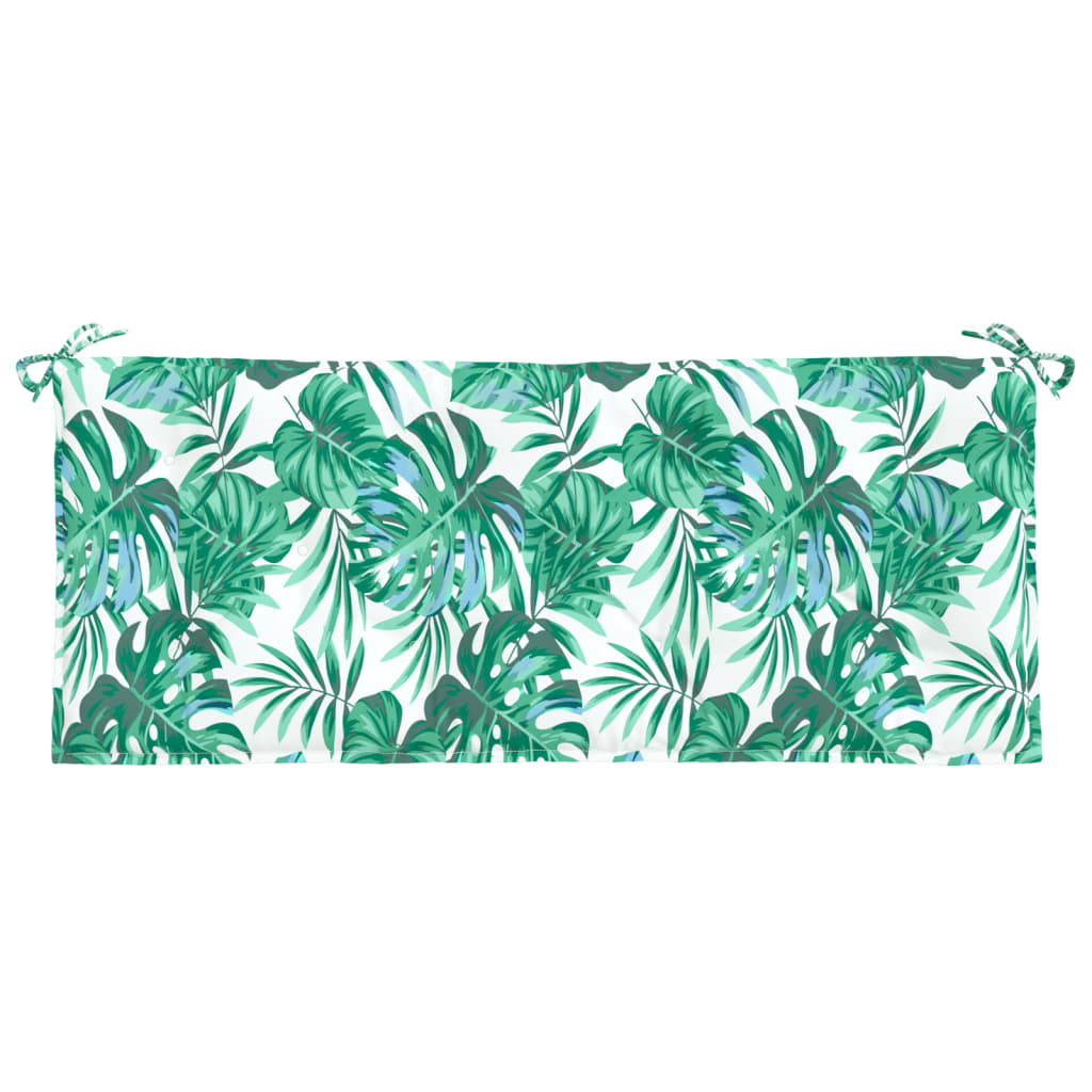 Garden Bench Cushions 2 pcs. Leaf Pattern 120x50x7cm Oxford Fabric
