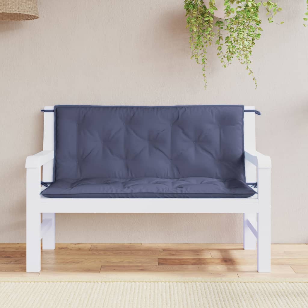 Garden Bench Cushions 2 pcs. Navy Blue 120x50x7 cm Oxford Fabric