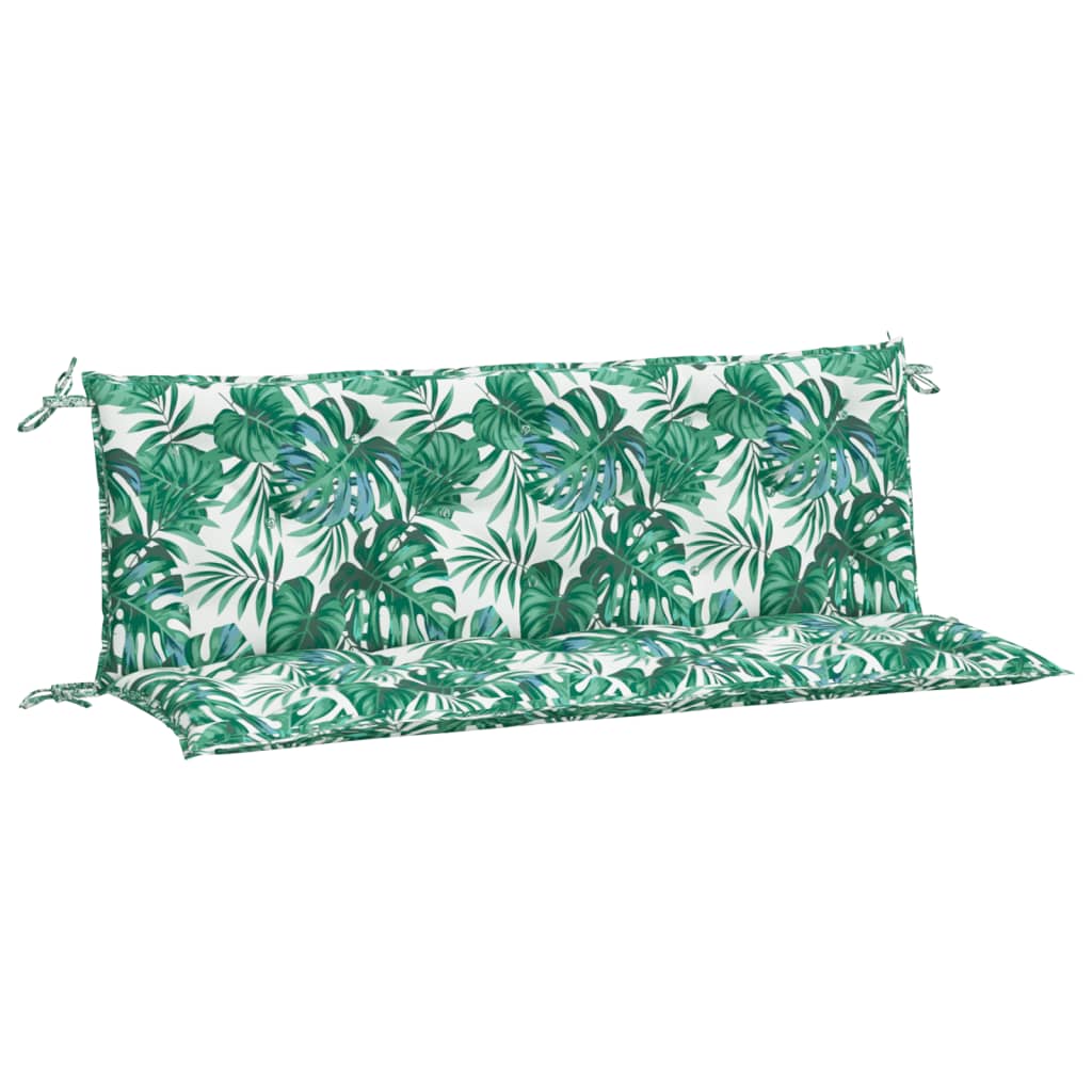 Garden bench cushions 2 pcs. leaf pattern 150x50x7cm Oxford fabric