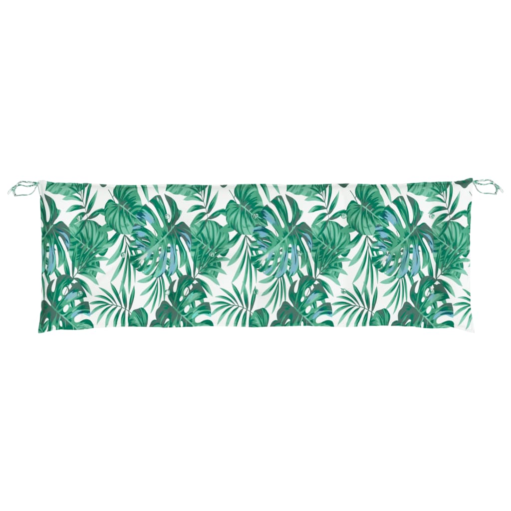Garden bench cushions 2 pcs. leaf pattern 150x50x7cm Oxford fabric