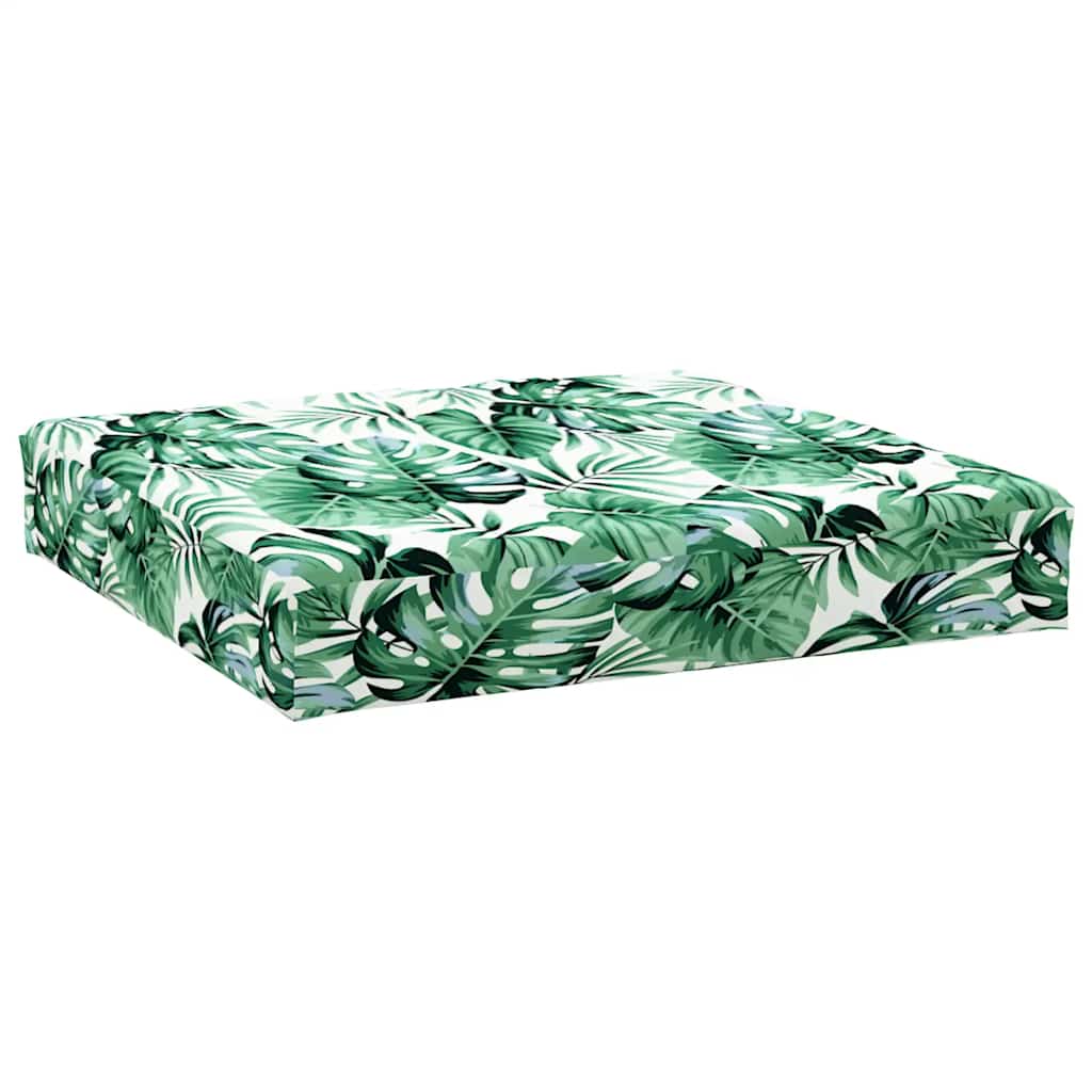 Coussin de palette 2 pcs motif feuille Tissu