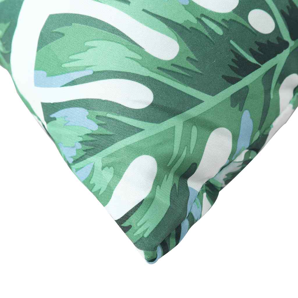 Coussin de palette 2 pcs motif feuille Tissu