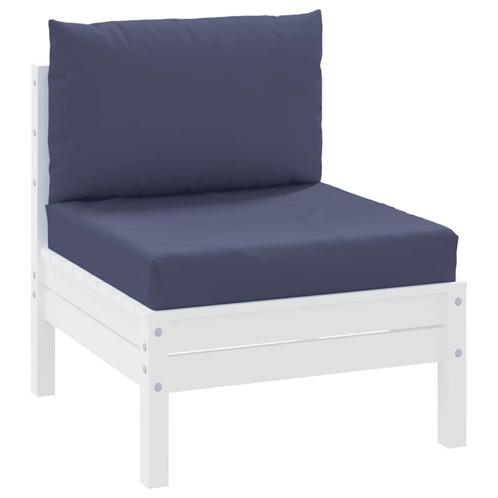 Coussins de palette 2 pcs Tissu bleu marine