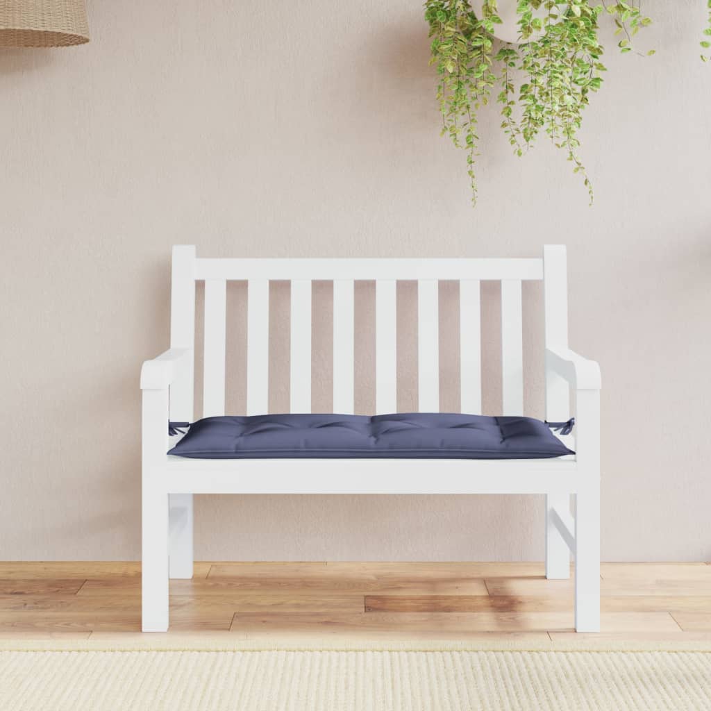 Garden Bench Cushion Navy Blue 110x50x7 cm Oxford Fabric