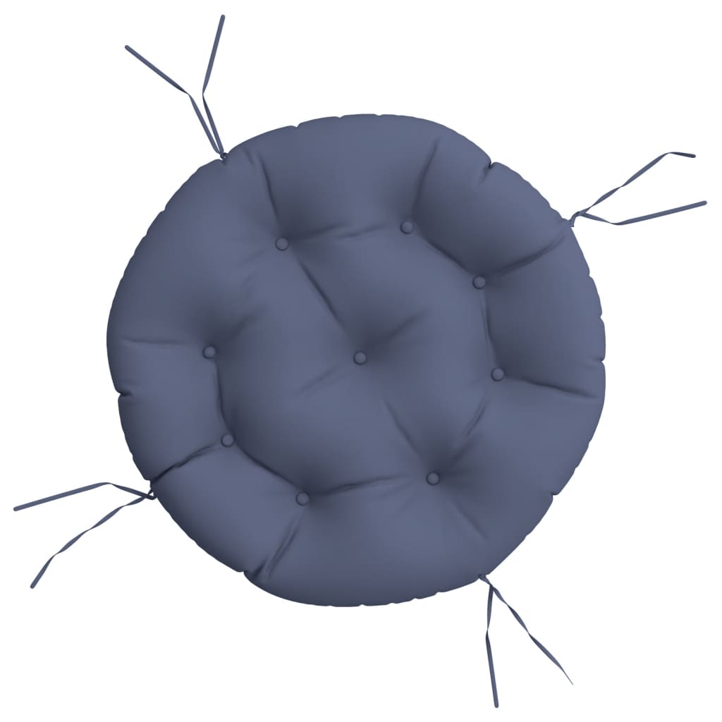 Coussin rond bleu marine Ø 60x11 cm en tissu Oxford