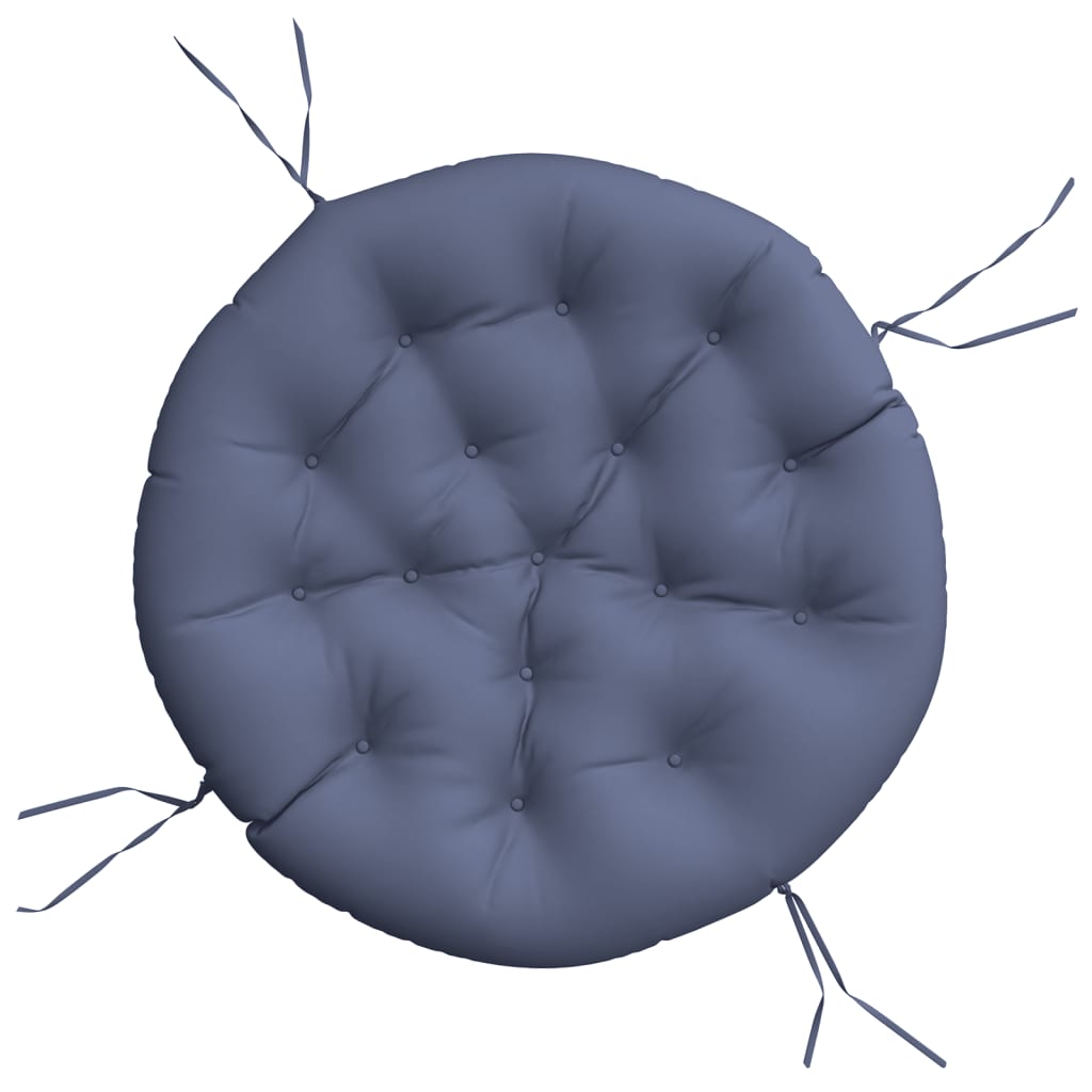 Coussin Rond Bleu Marine Ø 100x11 cm Tissu Oxford