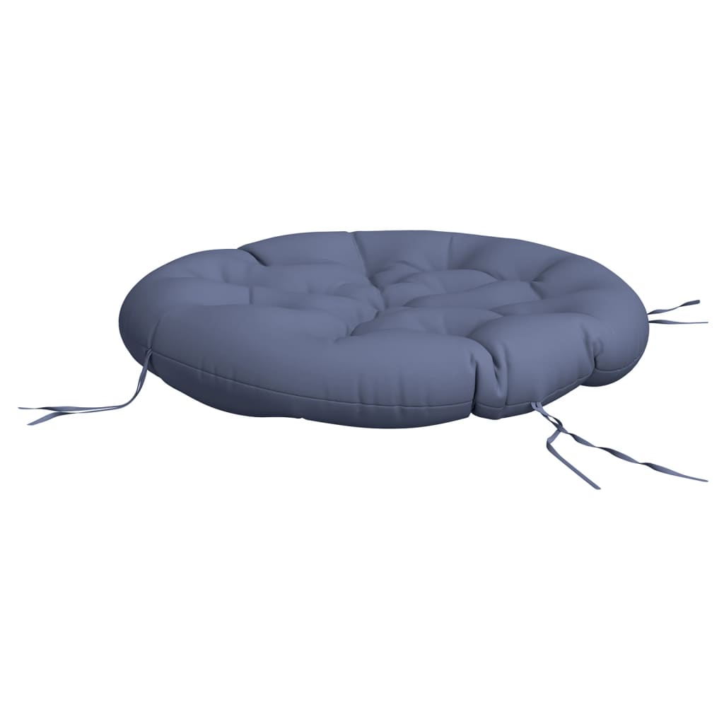 Coussin Rond Bleu Marine Ø 100x11 cm Tissu Oxford