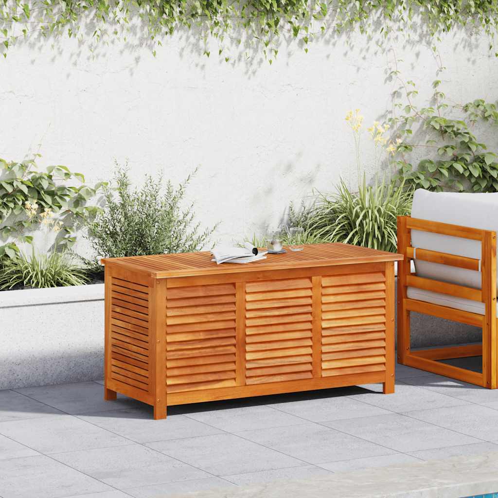 Gartenbox mit Lüftungsschlitzen 113x50x56 cm Massivholz Akazie